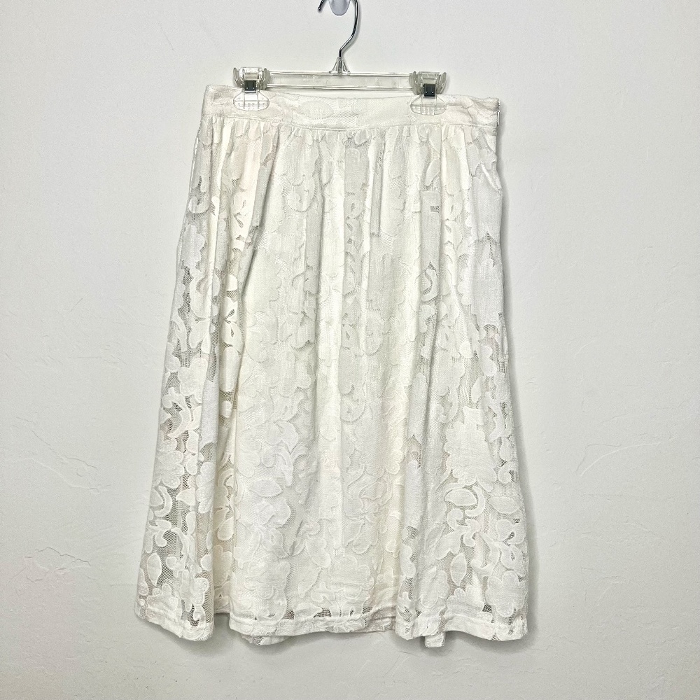 Forever 21 Skirt Ivory White Lace